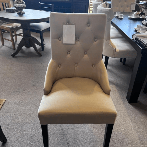 Single Modern Faux Leather & Solid Wood Side Chair in Black