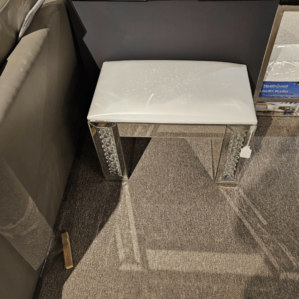 Mirror Jewel Accent Bench